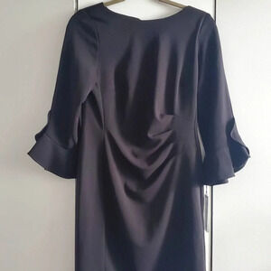 NWT Karl Lagerfeld Black Ruffle Sleeve Sheath Dress Size 6